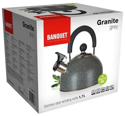 Banquet Rozsdamentes acél teáskanna GRANITESzürke, 1,7 l