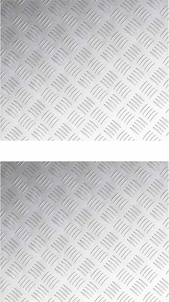 vidaXL Lépcsőfok Négyszögletes 2 pcs Ezüst 60 x 50 cm Alumínium