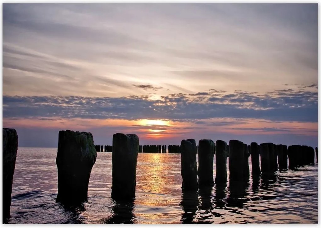 Poszterek 100x70 Hullámtörők a Balti-tengeren
