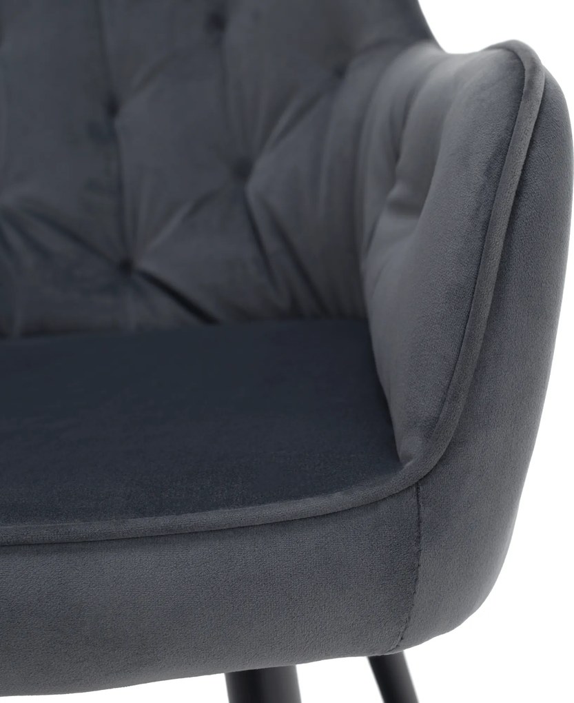 Design fotel, szürke Velvet szövet, VERIO