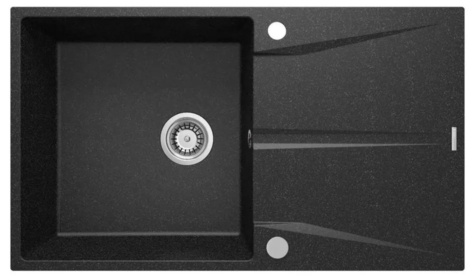 Deante ZRC_211A - CORIO konyhai mosogató 50x86 cm gránit/grafit