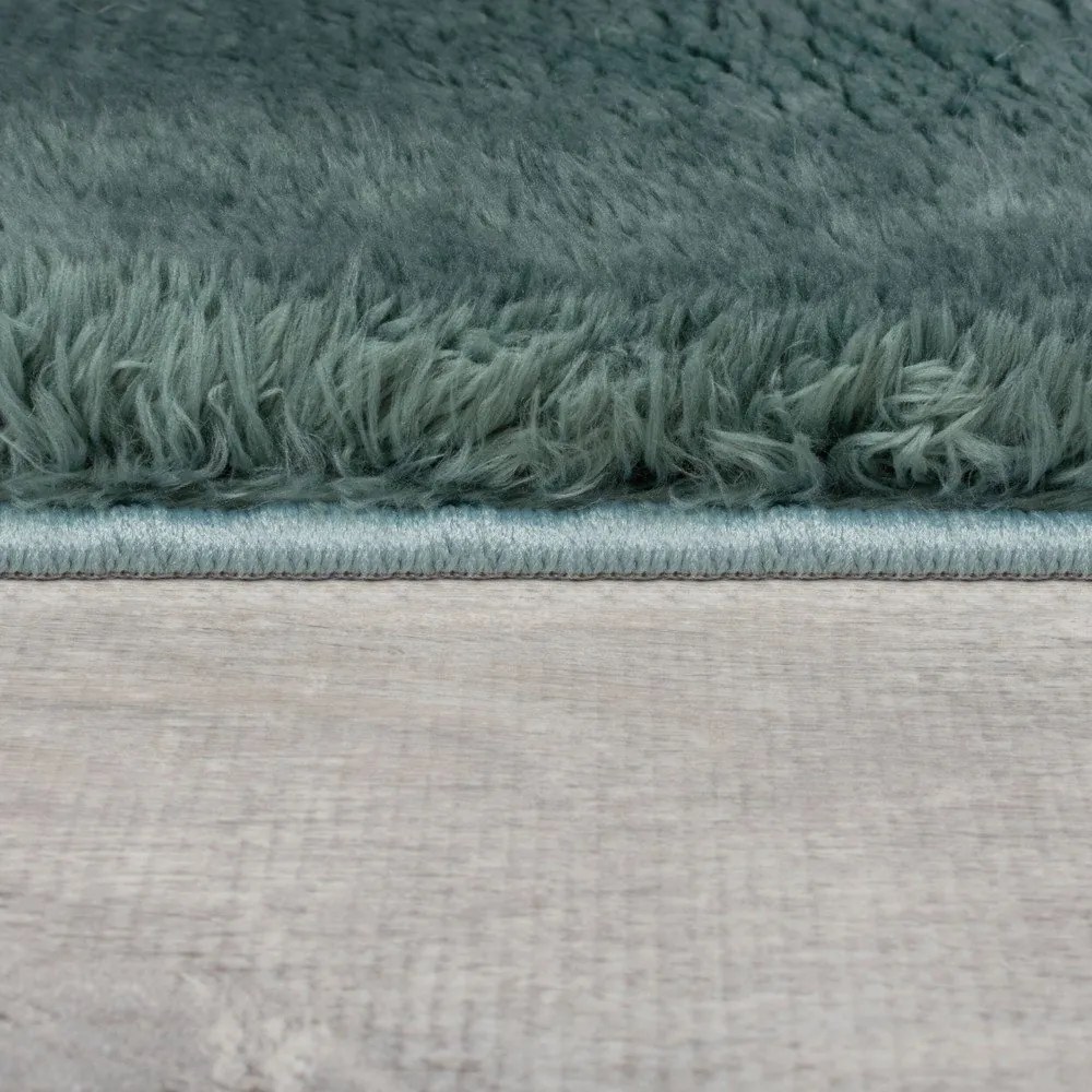 Petróleumkék szintetikus szőrme szőnyeg 200x290 cm Faroe Wool Look Fur – Flair Rugs