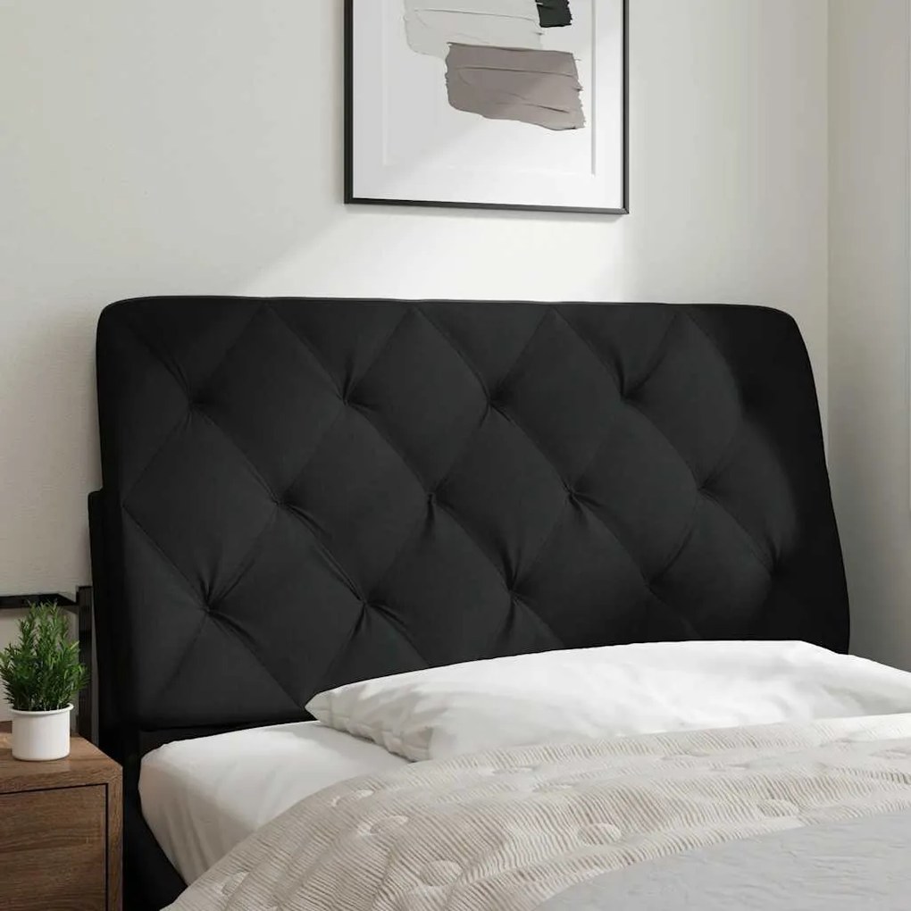 fekete szövet fejtámla párna 100 cm