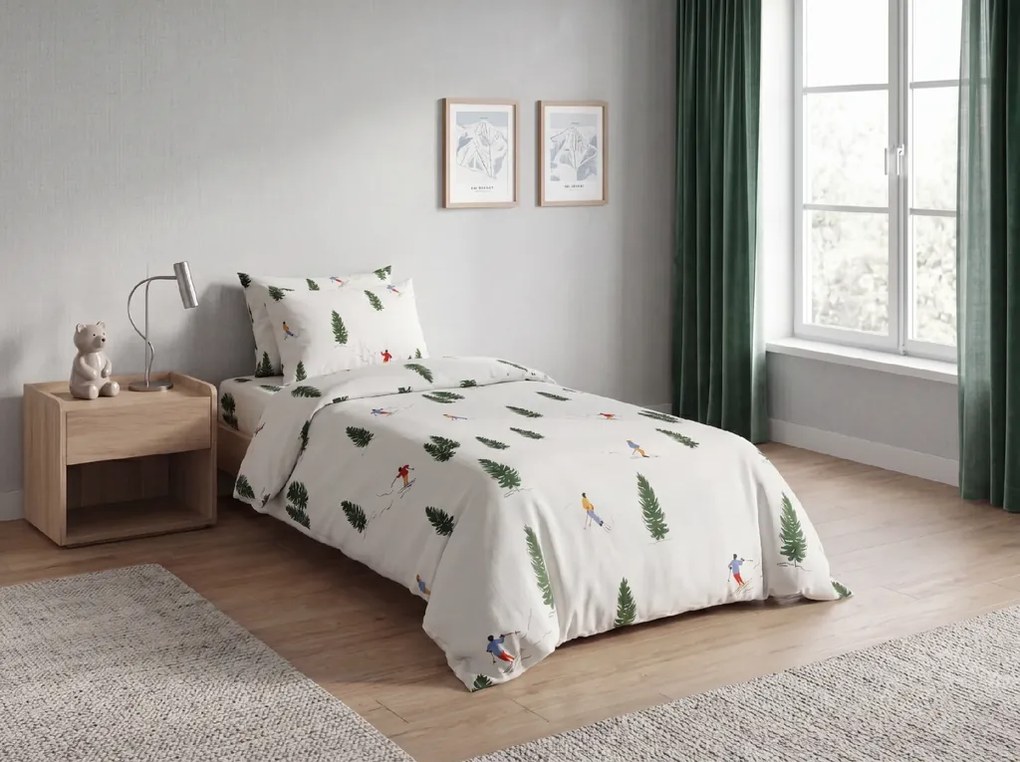 Flanel ágyneműhuzat SKIORA bézs Ágyneműhuzat mérete: 70 x 90 cm | 140 x 220 cm