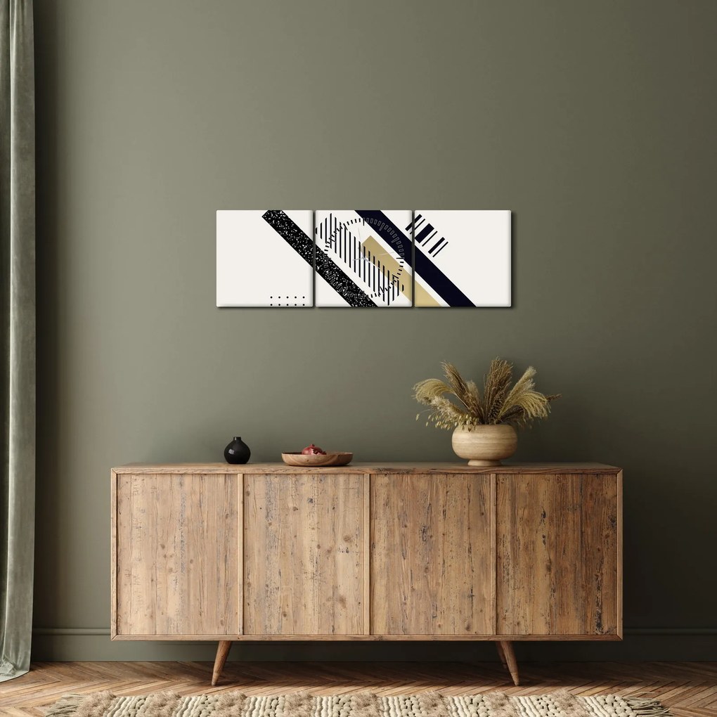Kép - Geometriai formák N⁰5 (órával) (90x30 cm)