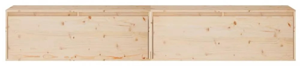 2 darab tömör fenyőfa faliszekrény 100 x 30 x 35 cm