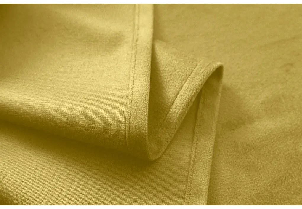 Sötétítő függöny VELVET 140x270 cm, mustárszínű Felfüggesztés: Hullámos sínszalag