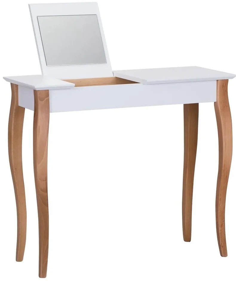 Dressing Table fehér fésülködőasztal tükörrel, hosszúság 85 cm - Ragaba