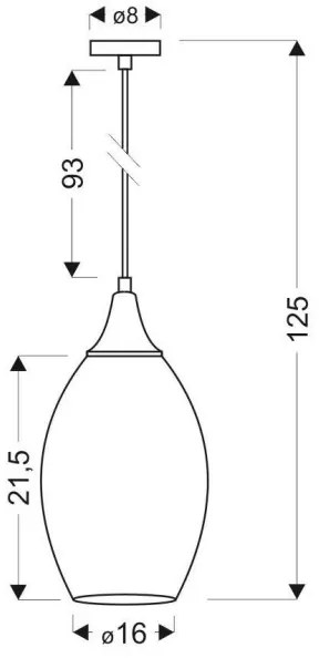 Csillár zsinóron CELIA 1xE27/60W/230V
