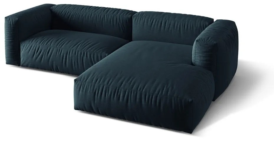 Sötétkék moduláris sarokkanapé (jobb oldali) Martina – Micadoni Home