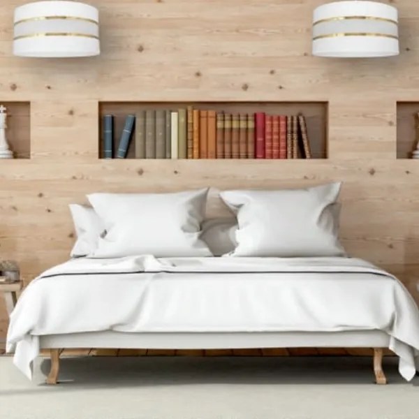 Csillár rúdon HELEN 3xE27/15W/230V fehér/arany