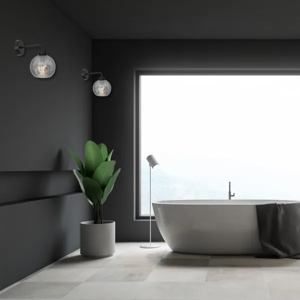 Fali lámpa SOFIA 1xE27/60W/230V fekete