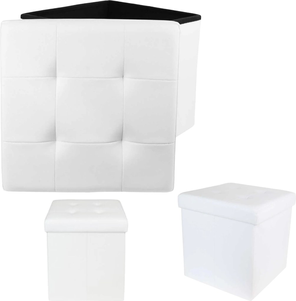 Cubo steppelt tároló puff ökobőr ülőfelület nappaliba összecsukható