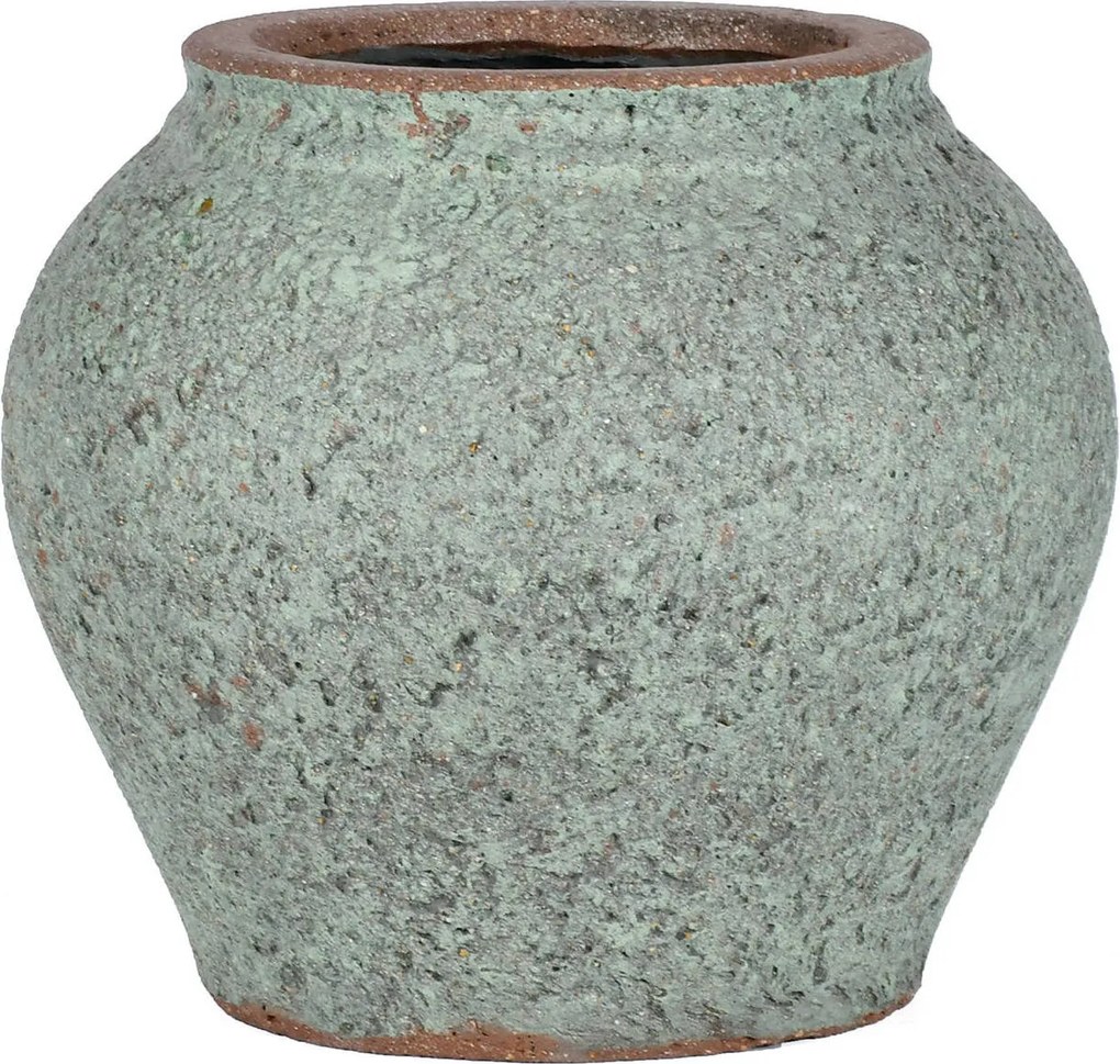 Pottery Pots Zeusz virágcserép, rusztikus zöld színű, több méretben - PotteryPots méret: S - ø 37 cm | m. 32 cm
