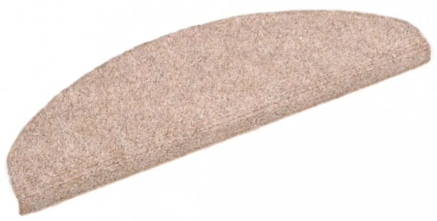 15 db krémszínű öntapadós lépcsőszőnyeg 65x21x4 cm