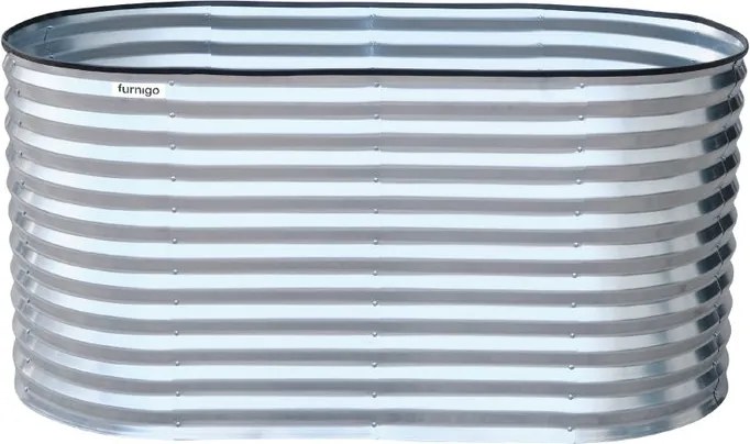 Furnigo Emelt ágyás 160x80x78 cm - ezüst