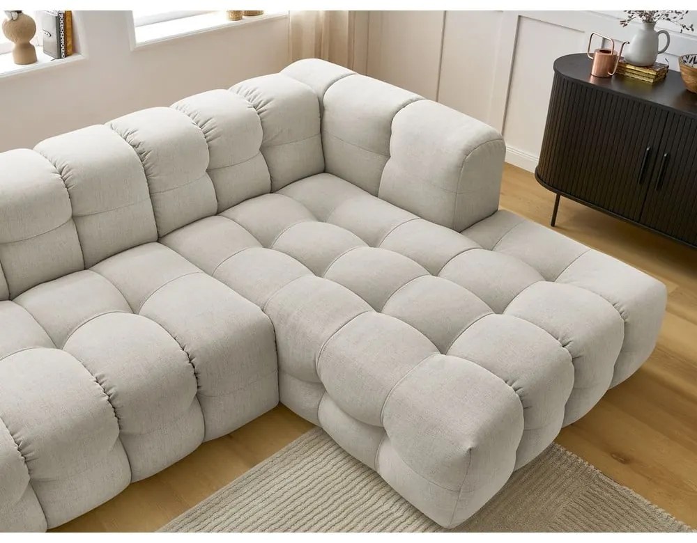 Bézs sarokkanapé (jobb oldali) Cloud – Bobochic Paris