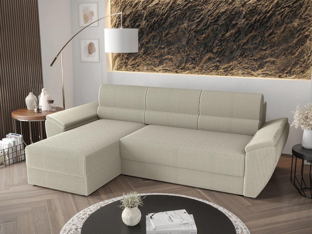 Sarok ülőgarnitúra Radiant L2 (tejszín) (B). Akció -16%. 1062224