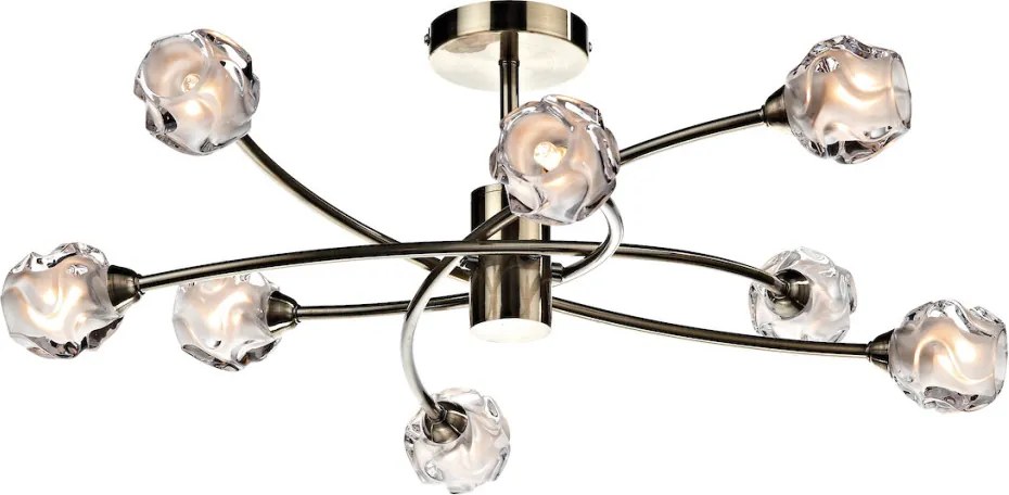 DAR LIGHTING SEA0875 SEATTLE Glamour Mennyezeti Lámpa Antik Sárgaréz G9 IP20