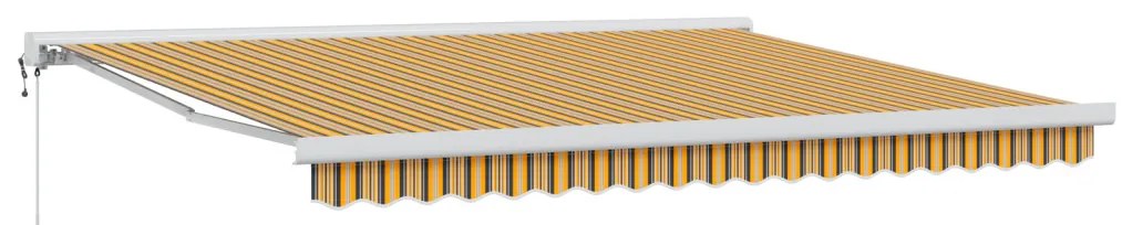 Automatikus Behúzható Napellenző Többszínű Csík 400x300 cm
