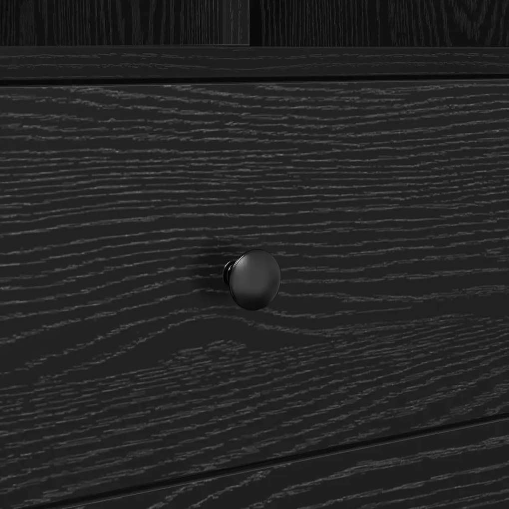 Magasfiú fiókkal Musta tammi 45.5 x 34 x 127 cm Faanyag