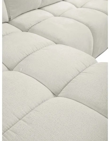 Kihúzható L-alakú kárpitozott sarokülőgarnitúra tárolóval ALMADA balos bézs