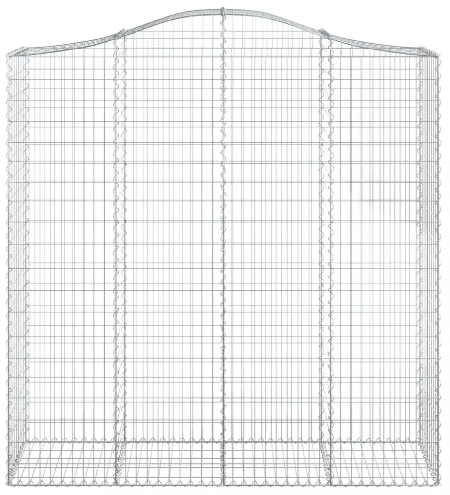 2 db íves horganyzott vas gabion kosár 200x50x200/220 cm