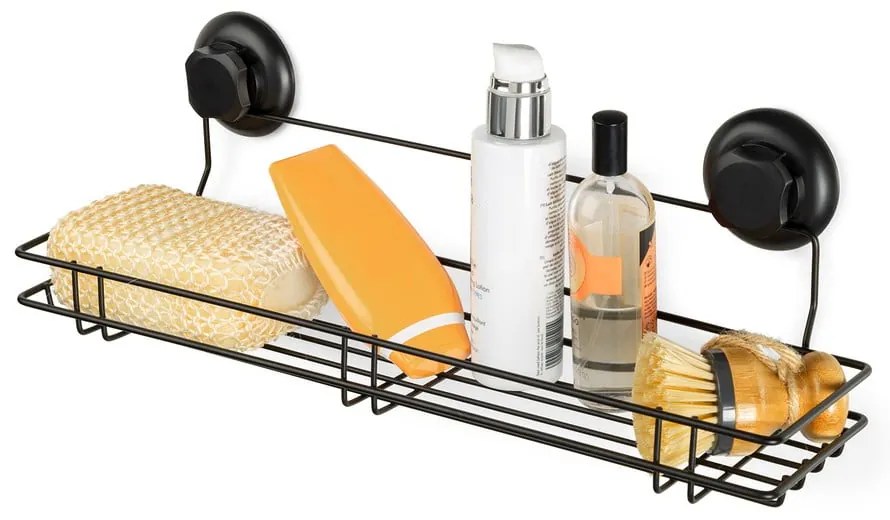 Bestlock Black Kitchen Shelf fekete öntapadós fali polc, 45,5 x 12 cm - Compactor