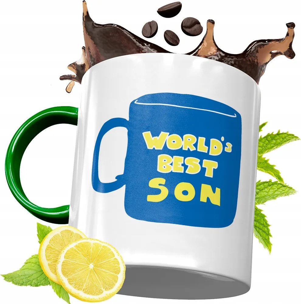 Zöld Bögre Fiúnak Születésnapra AJÁNDÉK1 fényképes nyomattal