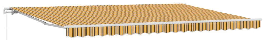 Kézi Behúzható Napellenző Többszínű Csík 500x300 cm
