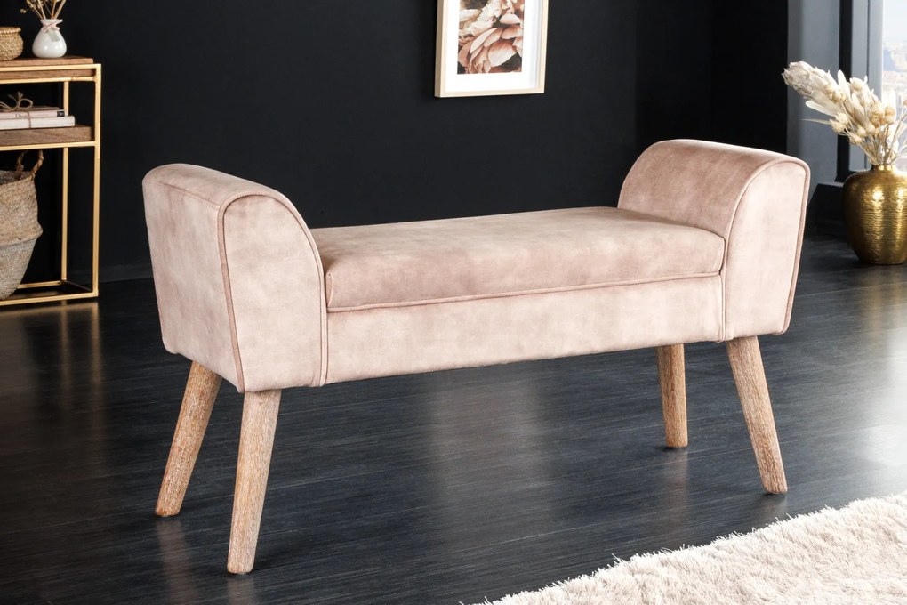 SCARLETT design bársony ülőpad - beige