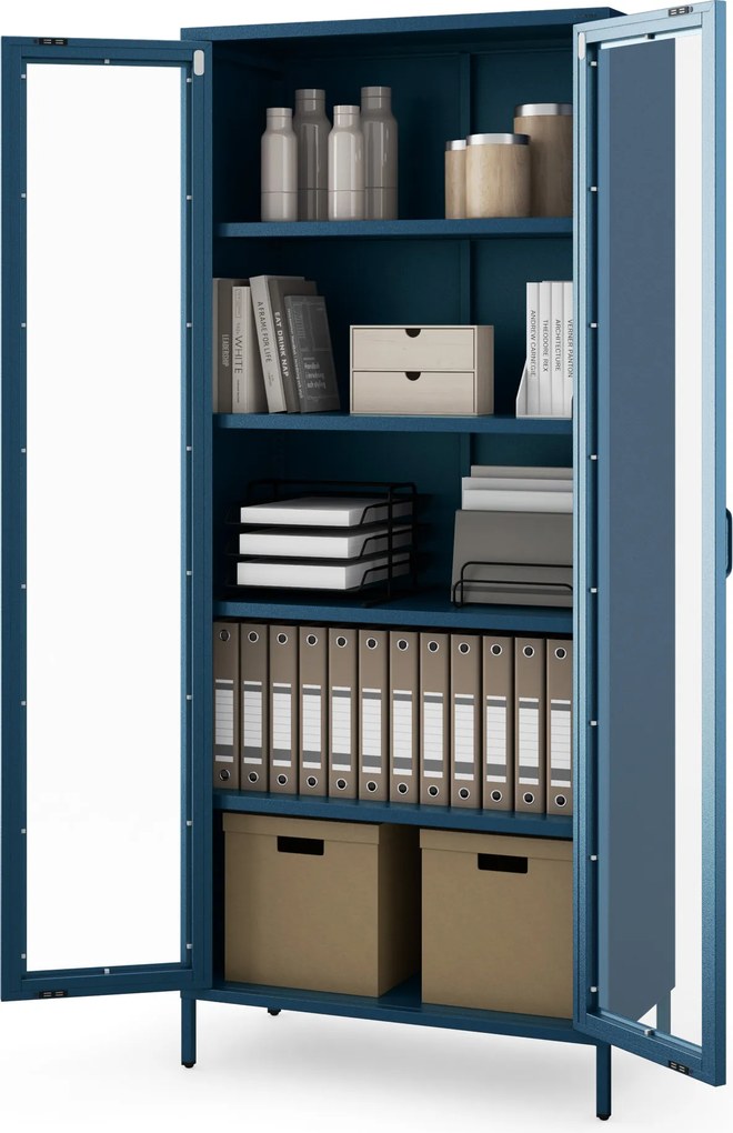 ANGELO vitrin, 800 x 1850 x 450 mm, Modern: gránátszín