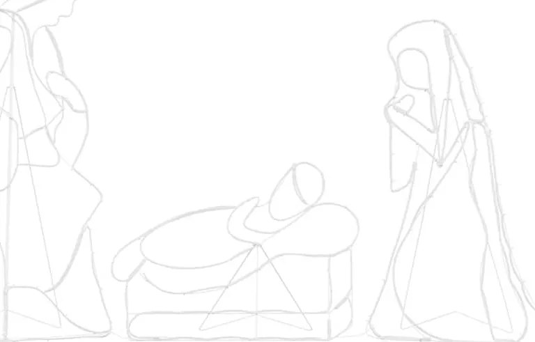 Világító Betlehemi Jelenet 550 LED-del Sokszínű 112 x 72 cm PVC