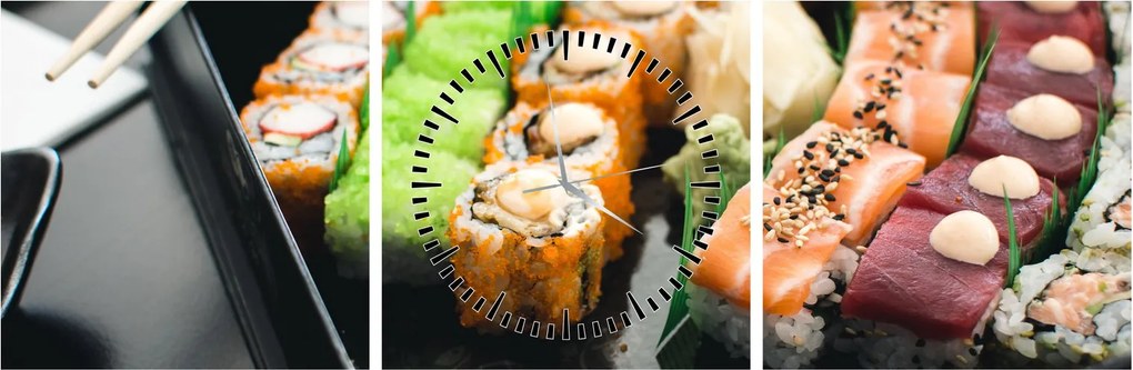 Kép - Sushi (órával) (90x30 cm)