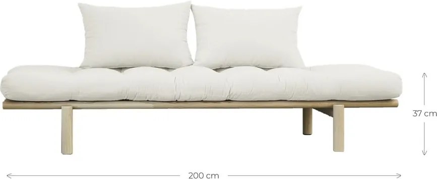 Pace bézs len kanapé 200 cm - Karup Design