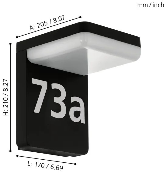 Eglo 98091 - LED Házszám AMAROSI LED/11W/230V IP44