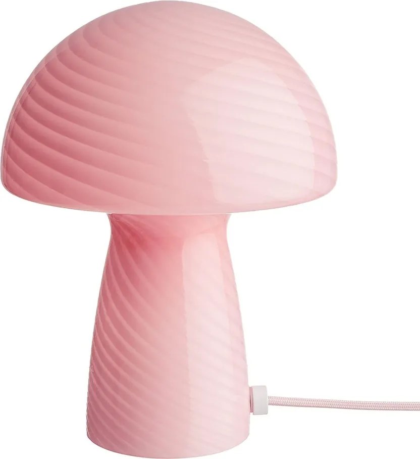 FUNGI TOWN üveg asztali lámpa, rózsaszín