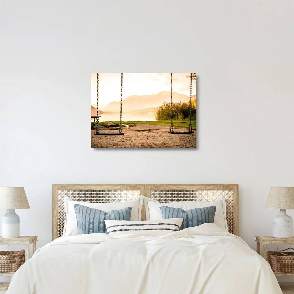 Kép egy hintákról a természetben (üvegen) (70x50 cm)