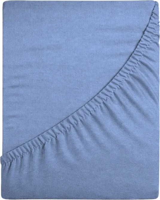 Jersey Gumis Lepedő 140x200 Vastag DeLux 155g Kék