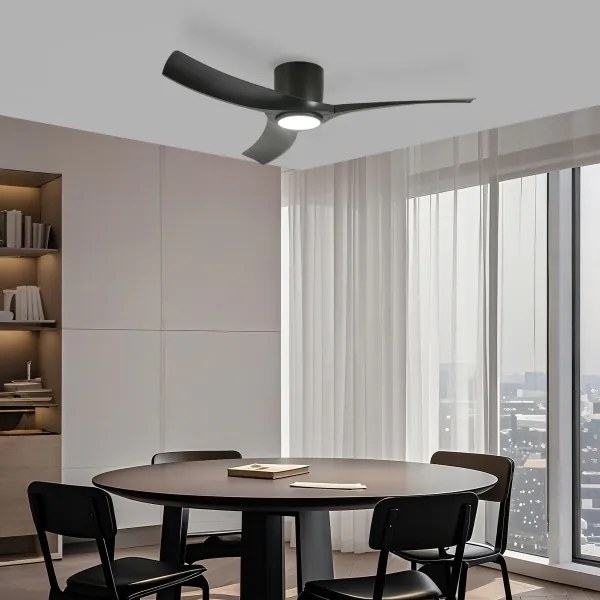 ZEVENTI - ORBITO LED mennyezeti ventilátor LED/24W/230V Wi-Fi Tuya fekete + távirányító