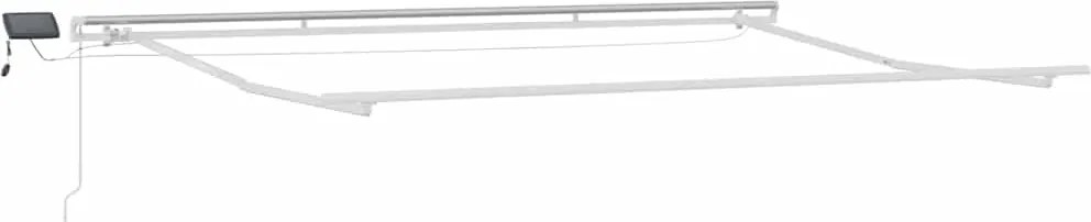 vidaXL Napernyő keret LED -es lámpákkal Fehér 450 × 300 cm Alumínium