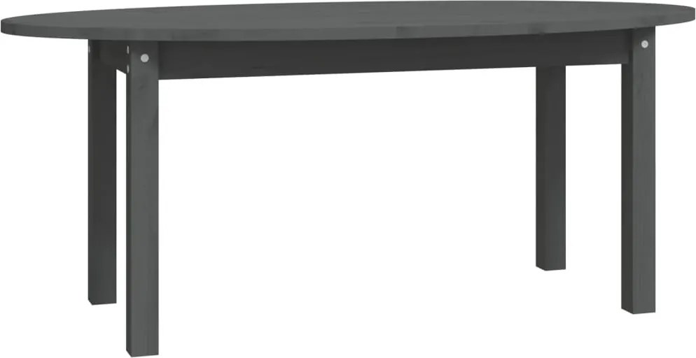 vidaXL szürke tömör fenyőfa dohányzóasztal 110 x 55 x 45 cm