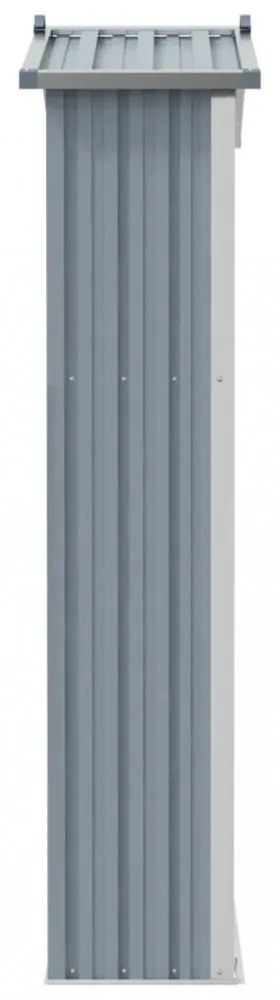 szürke horganyzott acél kerti fészer 116x45x175 cm