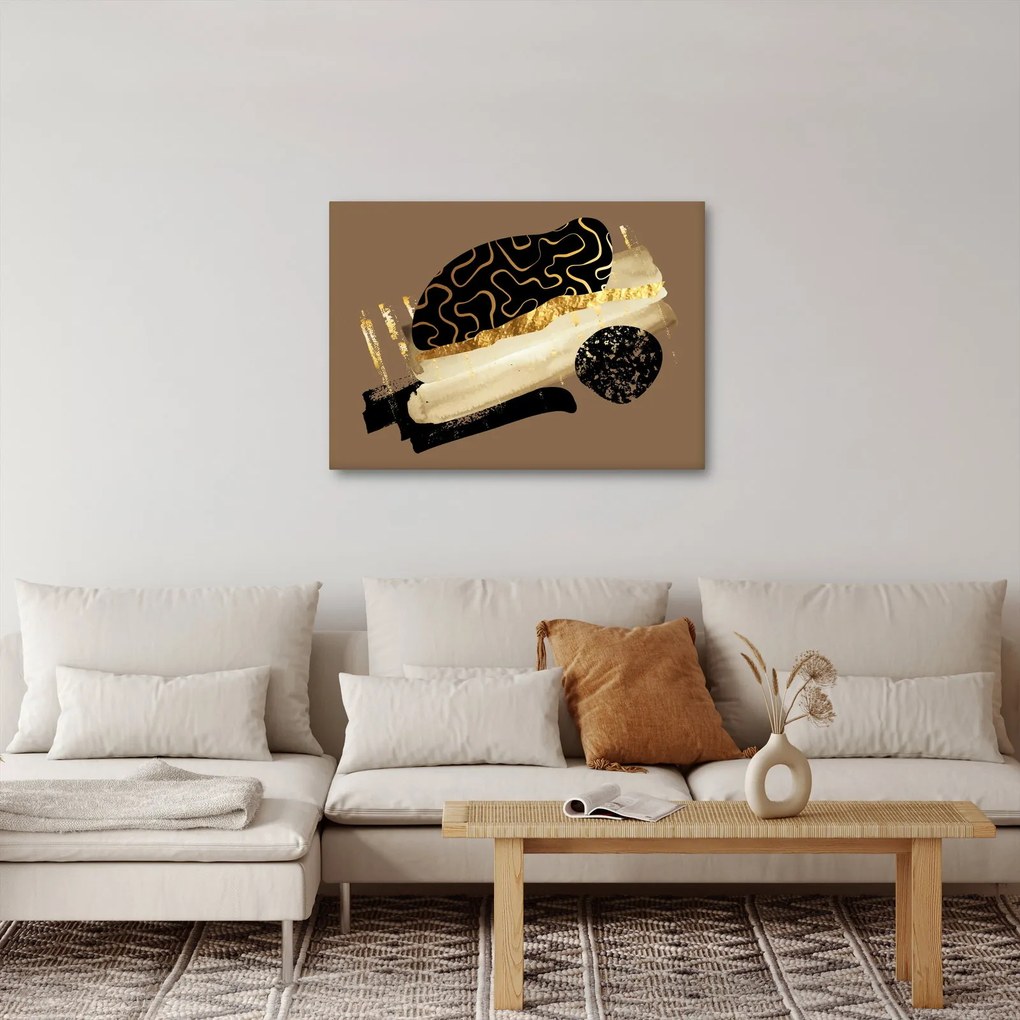 Kép - Absztrakció aranybarna N⁰3 (70x50 cm)