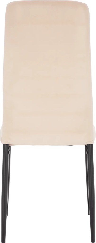 Szék, bézs Dulux Velvet szövet/fekete fém, COLETA NOVA