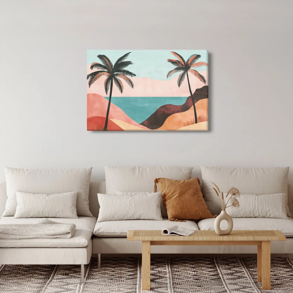 Kép - Pálmafák a tengernél (90x60 cm)