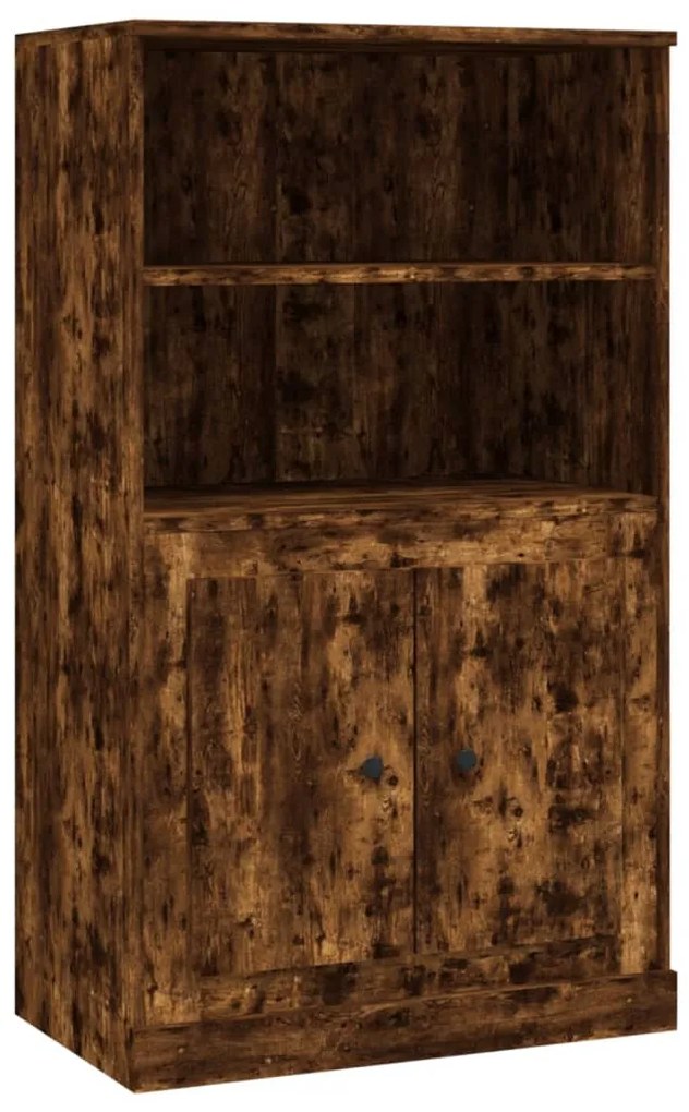 füstös tölgy színű szerelt fa magasszekrény 60x35,5x103,5 cm