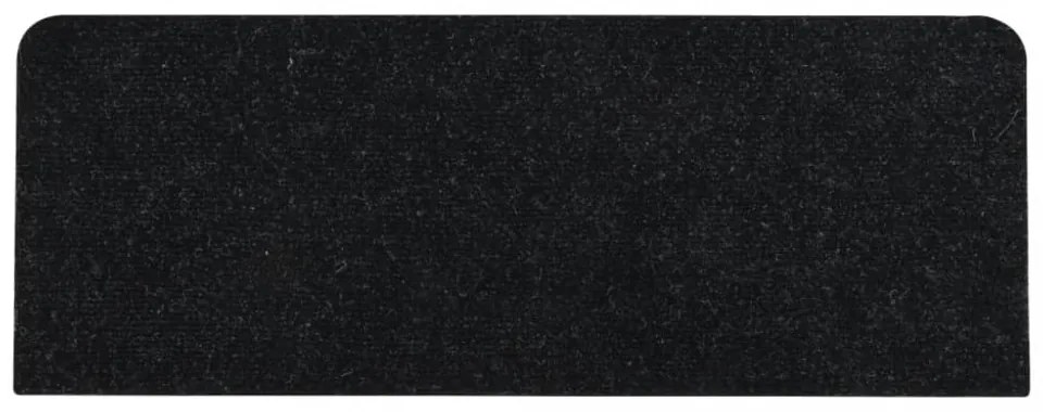 15 db antracitszürke öntapadó lépcsőszőnyeg 65x24,5x3,5 cm