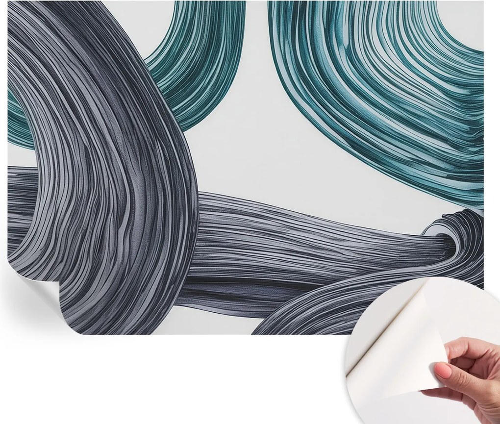 Fotótapéta Fali tapéta Hálószobába és Nappaliba Folyékony vonalak 208x146 cm