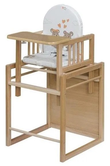 COSING - Gyermek étkezőszék 2 az 1-ben Viktoria bükk/fehér